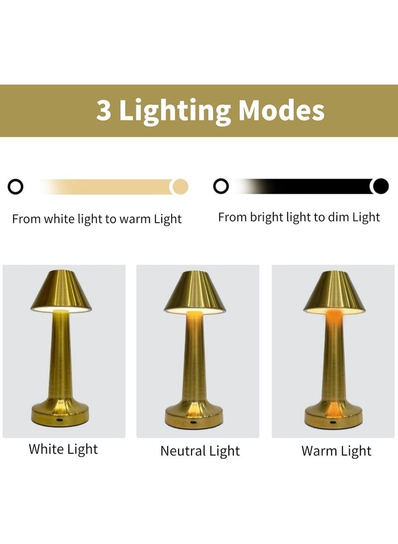 Touch Desk Lamp, Bedside Table Lamp Cordless Battery Operated Lamp LED Rechargeable Nightstand Night Light Kids Reading Lamp for Bedroom, Home Office, Living Room 21*9*9 cm - Image 4